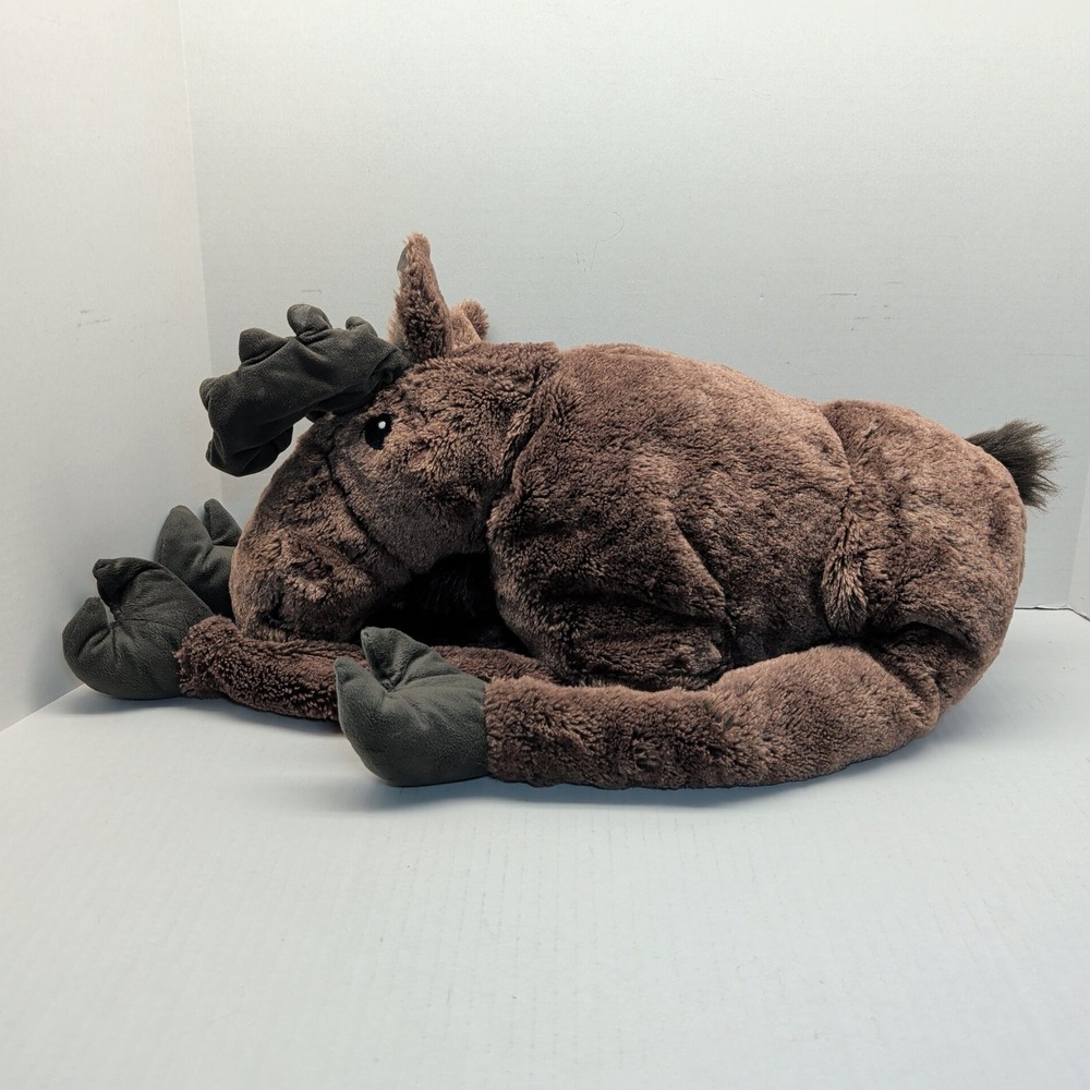 IKEA Strova Moose Plush Stuffed Animal Large Brown Floppy Woodland 23 Inch